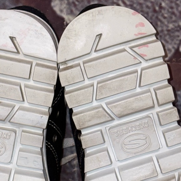 Skechers Black Canvas Chunk Platform low Y2K Vintage Sneakers Shoes Size 6 - Picture 11 of 12